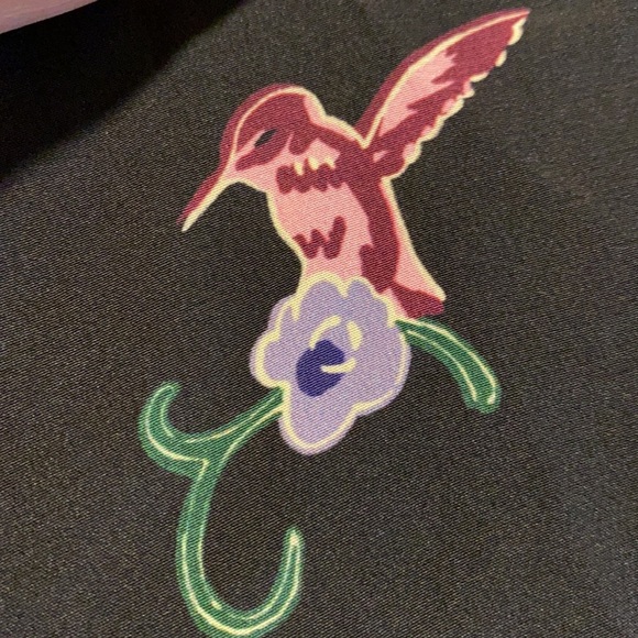 TIBI black hummingbird floral fall midi asymmetrical  fashion skirt 0 - Picture 6 of 9